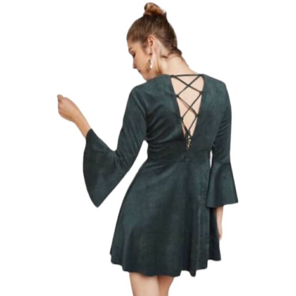 Mango Velvet Dress Size 6 - Picture 4 of 7